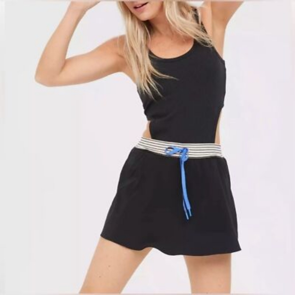 Aerie NWOT Offline Ribbed One Piece Active Dress Romper Built In Shorts Bra XXL